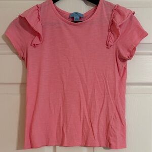 CeCe Pink Ruffle Sleeve Tee